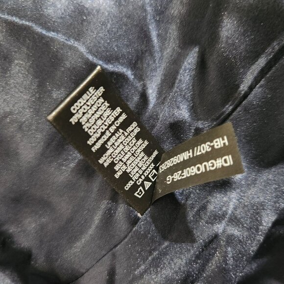 Harve Benard Navy Textured Blazer Size 6 Gold Button Closure Navy Blue - Picture 15 of 16